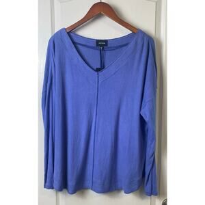 Heyson Purple Long Sleeve V-Neck Center Seam Pullover Women's Size Large NWT